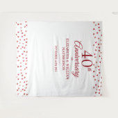 Ruby Hearts Foto Stand im 40-jährigen Jubiläum Wandteppich (Vorderseite (Horizontal))