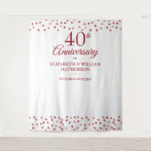 Ruby Hearts Foto Stand im 40-jährigen Jubiläum Wandteppich (Vorderseite)