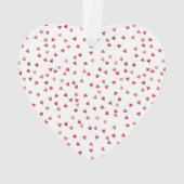 Ruby Hearts zum 40. Hochzeitstag Ornament (Rückseite)