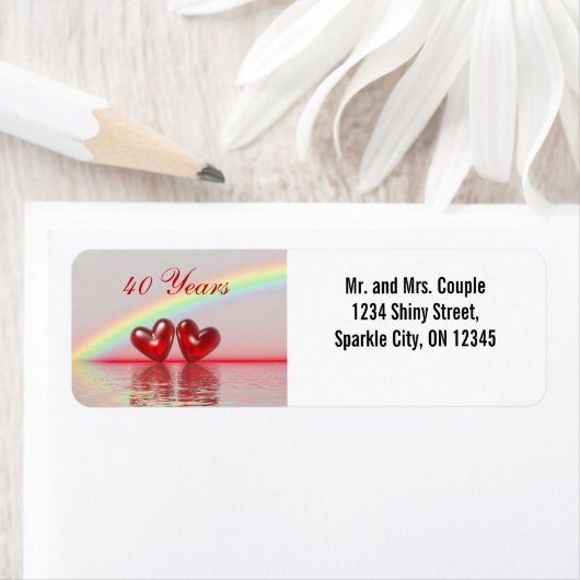 Ruby Hearts zum 40. Jahrestag (Insitu)