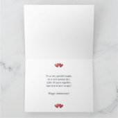 Ruby Hearts zum 40. Jahrestag Karte (Innenseite)