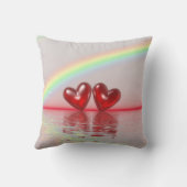 Ruby Hearts zum 40. Jahrestag Kissen (Rückseite)