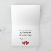 Ruby Hearts zum 40. Jubiläum (für Foto) Karte (Innenseite)