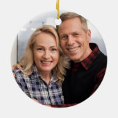 Ruby Herz 40. Hochzeitstag Personalisiert Keramik Ornament (Hinten)