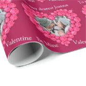 Ruby Herz be mine valentine Foto wickeln Geschenkpapier (Rolleneckpunkt)