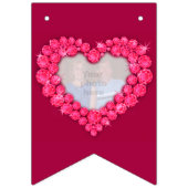 Ruby Hochzeit 40-jähriges Foto Wimpelkette (Zweite Fahne)