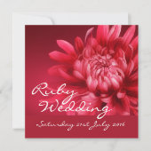 Ruby Hochzeitsfeier einladen 40 Jahre Platz Einladung (Vorderseite)