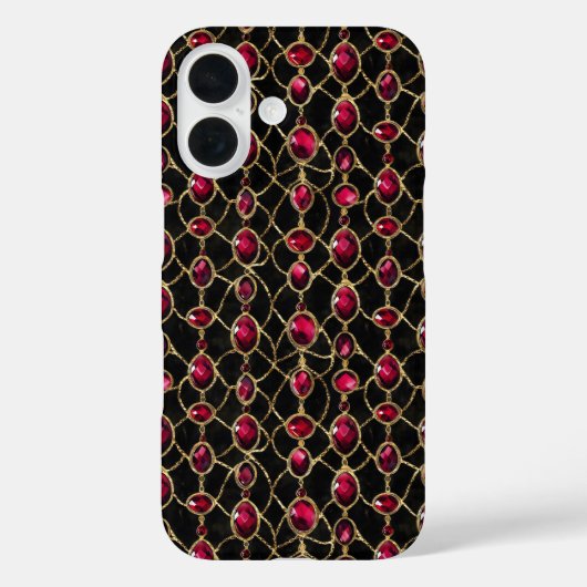 Ruby Jewel Pattern Case-Mate iPhone Hülle (Rückseite)