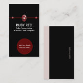 Ruby Jewele - Red Ruby Kristall Logo Visitenkarte (Vorne/Hinten)
