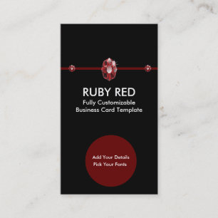 Ruby Jewele - Red Ruby Kristall Logo Visitenkarte