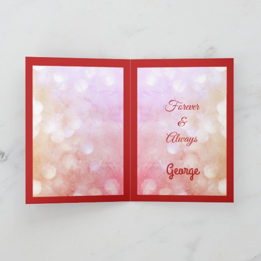 Ruby Jubiläum Ehefrau Grußkarte. Karte (Innenseite)