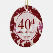 Ruby-Jubiläum-Foto Personalisiert Keramik Ornament (Rechts)