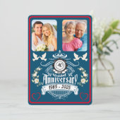 Ruby Jubilee 2 Foto 40 Jahre Einladung (Stehend Vorderseite)