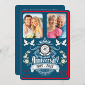 Ruby Jubilee 2 Foto 40 Jahre Einladung (Vorne/Hinten)