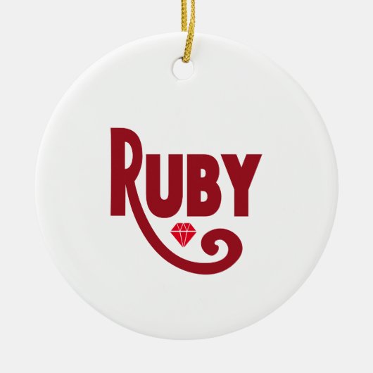 Ruby Keramik Ornament (Vorne)