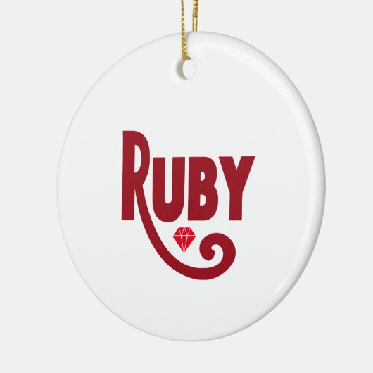 Ruby Keramik Ornament (Links)