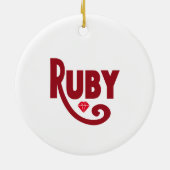 Ruby Keramik Ornament (Hinten)