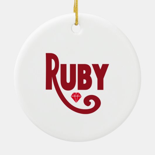 Ruby Keramik Ornament (Hinten)