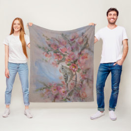 Ruby Kinglet Bird Fleecedecke