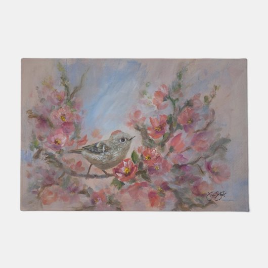 Ruby Kinglet Bird Fußmatte (Vorderseite)