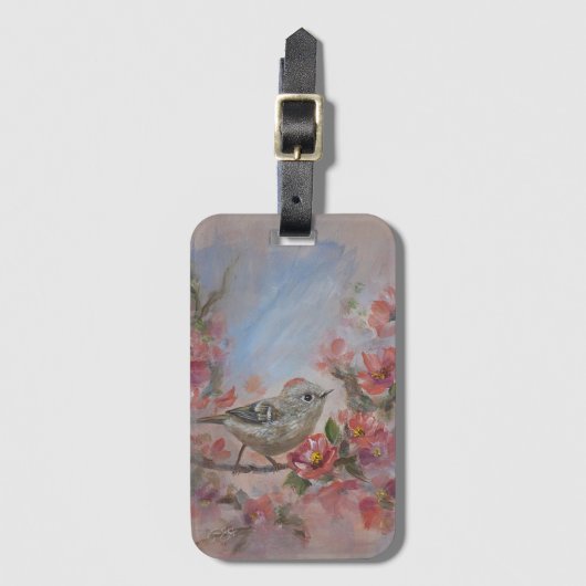 Ruby Kinglet Bird Gepäckanhänger (Vorderseite Vertikal)