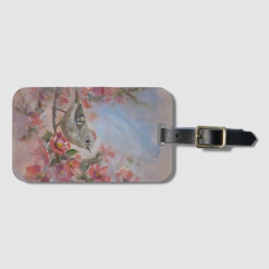 Ruby Kinglet Bird Gepäckanhänger (Vorderseite (Horizontal))