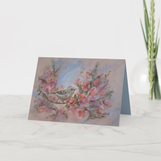 Ruby Kinglet Bird Karte (Vorderseite)
