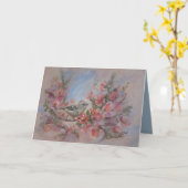 Ruby Kinglet Bird Karte (Gelbe Blume)