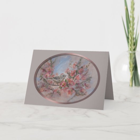 Ruby Kinglet Bird Karte (Vorderseite)