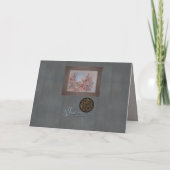 Ruby Kinglet Bird Karte (Rückseite)