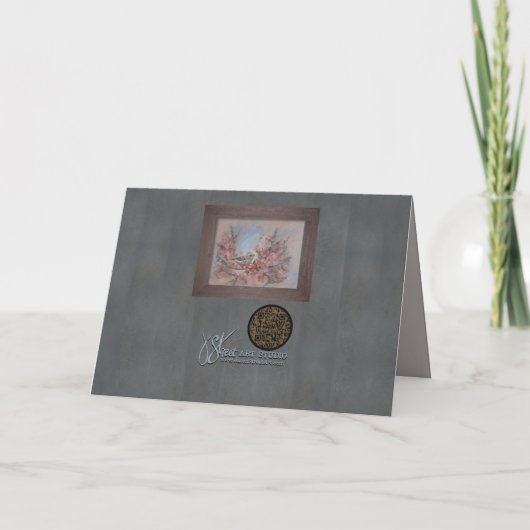 Ruby Kinglet Bird Karte (Rückseite)