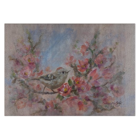 Ruby Kinglet Bird Schneidebrett (Vorderseite)