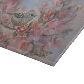 Ruby Kinglet Bird Schneidebrett (Ecke)