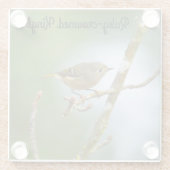 Ruby-Kinglet Glasuntersetzer (Rückseite)