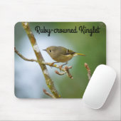 Ruby-Krone-Kinglet Mousepad (Mit Mouse)