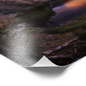 Ruby Lake Sunset - John Muir Trail - Sierra Nevada Fotodruck (Ecke)