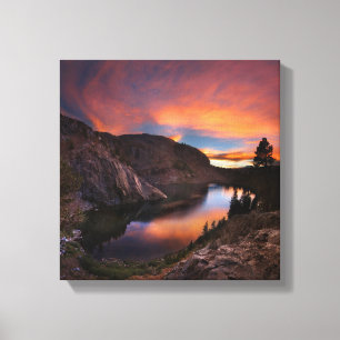 Ruby Lake Sunset - John Muir Trail - Sierra Nevada Leinwanddruck