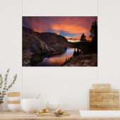 Ruby Lake Sunset - John Muir Trail - Sierra Nevada Poster (Küche)