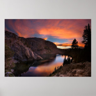 Ruby Lake Sunset - John Muir Trail - Sierra Nevada Poster