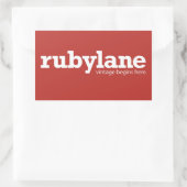 Ruby Lane Farbblockaufkleber Rechteckiger Aufkleber (Tasche)