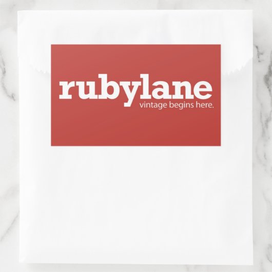 Ruby Lane Farbblockaufkleber Rechteckiger Aufkleber (Tasche)