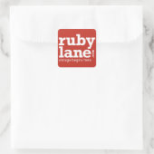 Ruby Lane Farbsticker Quadratischer Aufkleber (Tasche)