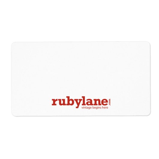 Ruby Lane große Versandmarken mit Logo (Vorne)