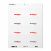 Ruby Lane große Versandmarken mit Logo (Vorne)