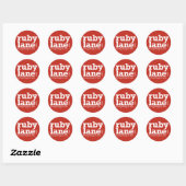 Ruby Lane Round Stickers (Blatt)