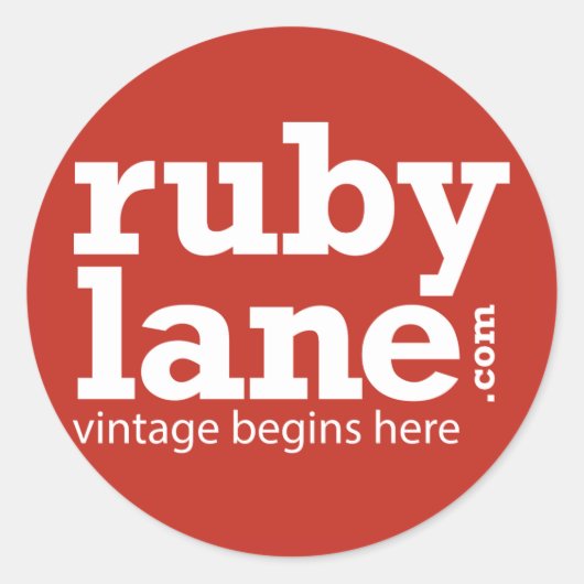 Ruby Lane Round Stickers (Vorderseite)