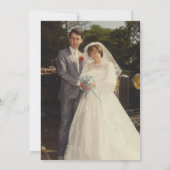 Ruby Liebe Hearts Confetti Foto zum 40. Jubiläum Einladung (Rückseite)