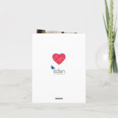 Ruby-Liebe zum 40. Hochzeitstag Karte (Rückseite)