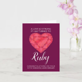Ruby-Liebe zum 40. Hochzeitstag Karte