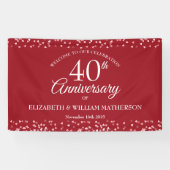 Ruby Liebe zum 40. Jubiläum Herzlich Willkommen be Banner (Horizontal)